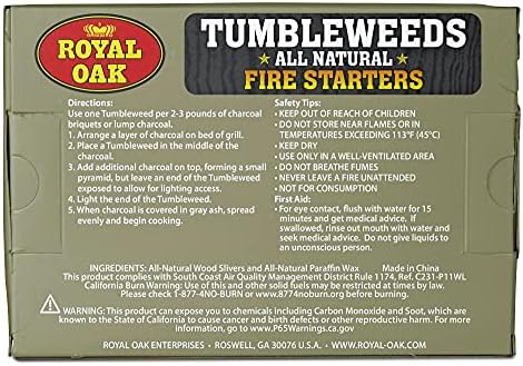 Royal Oak Svih Prirodnih Predjela Za Logorsku Vatru Od Drva Tumbleweed-16 Komada