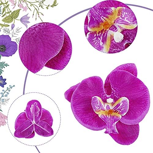 40 Kom. Nakit od Orhideja Orhideje Umjetno Cvijeće Glave Orhideje Cvijeće Umjetna Svila Phalaenopsis Cvjetne
