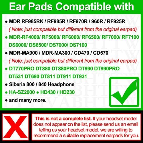 Zamjenjive jastučići za uši su Kompatibilni sa slušalicama DT770, DT880, DT990, DT 770 PRO, DT 880 PRO, DT 990
