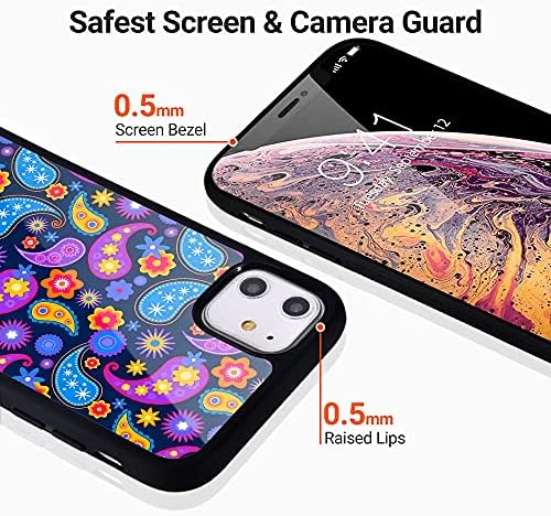 Idocolors Sažetak Cvjetni Navlake za iPhone 11, otporna na udarce Prašinu Mekan Silikon Otporan Na Ogrebotine