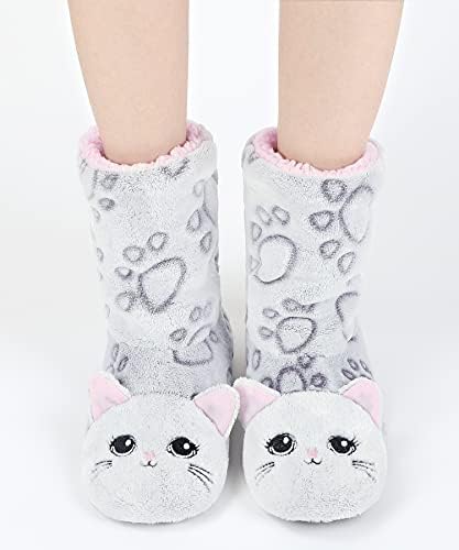 Čarape-papuče Panda Bros za žene Ugodne, tople papuče s mekanim vrhom na obloge, Kucni booties s нескользящими