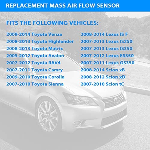 Mjerač protoka zraka MAF 22204-31020 za Toyota Venza Highlander Matrix Avalon RAV4 Camry Corolla Sienna i Lexus