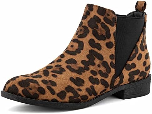 MaxMuxun Ženske čizme od umjetne antilop Comfort Klasične Chelsea boots ravnim cipelama