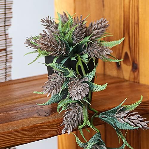 HUANGXIN Božićno umjetna biljka Lažni Viseće Biljke, Borove Pupoljke Ukras Zelje za jesen i zimu home dekor
