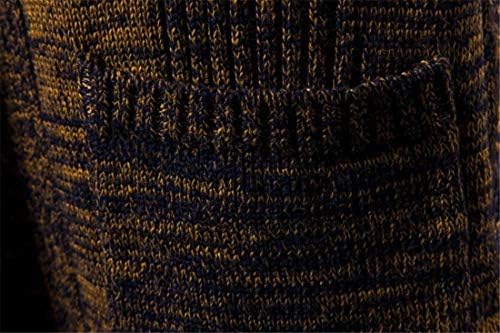 HZCX Muška moda Slim Fit Dugi Rukav Vanjski Sprijeda Kardigan Džemper s džepovima