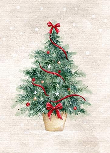 SET za BOŽIĆNE ČESTITKE za UNP U KUTIJAMA za SCENSKE UMJETNOSTI Skup Božićno drvce od 18 razglednica s full-color