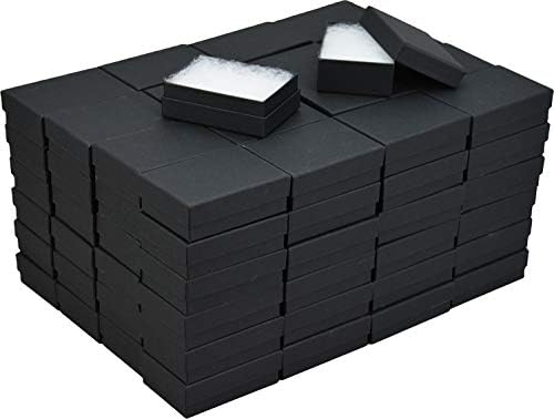 JPB Mat crna Pamučna kutija za nakit #32 (Kućište od 100) 3,125 cm x 2,125 inča...