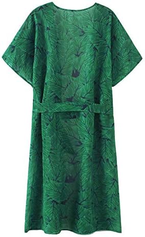 MayBuy Ženski ljeto duge fluidne cardigans-kimono šifona u boho stilu s cvjetnim uzorkom, plaža vrhovima, rtova