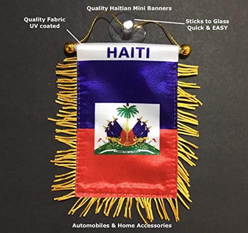 Гаитянские Zastave Haitiju za auto i kuću Mini-Banner Auto Šarm Mala Naljepnica na prozor Jednostavnost korištenja